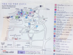 Map of Ihwa Mural Village, near Seoul City Wall Trail