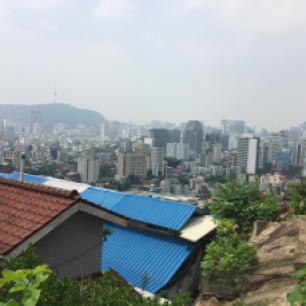 Overlooking Seoul from Mt. Naksan